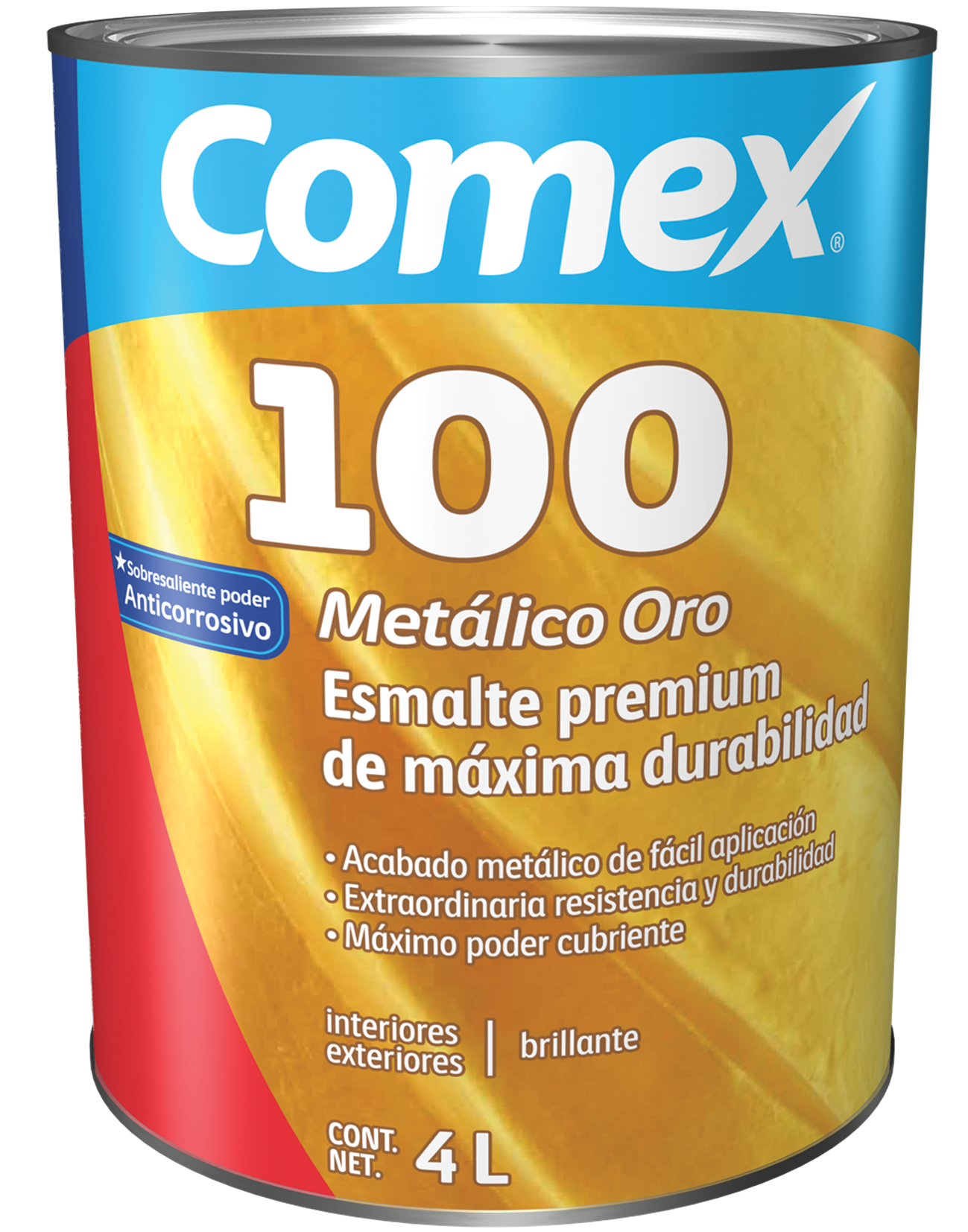 Comex 100 Metálico Oro 4L - Bryco Panama