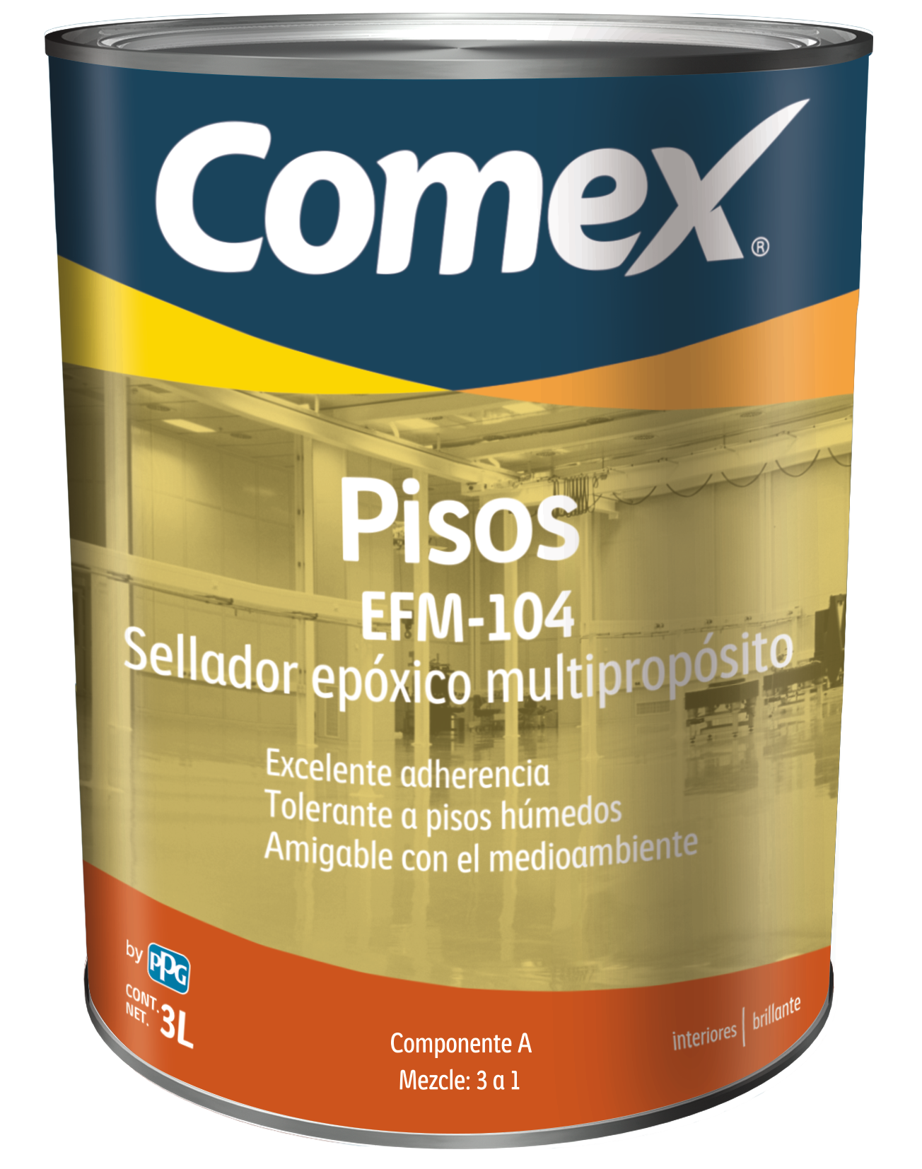 EFM-104. Epoxico 100% sólidos que funciona como primario y mortero. 2 GL  Resina + Endurecedor. Ambar - Bryco Panama